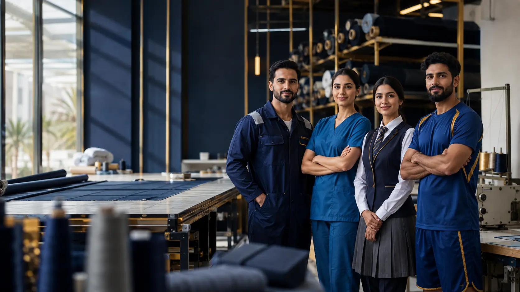 Custom workwear, medical, school and sports uniforms made by Homna Tailoring
